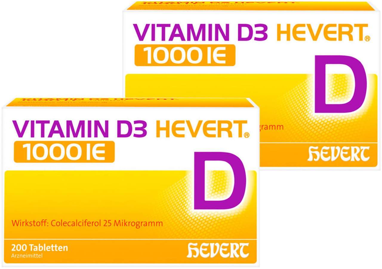 Vitamin D3 Hevert 1000 I.E. Tabletten 2 x 200 Stück
