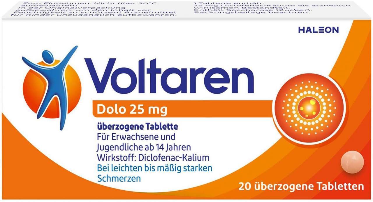 Voltaren Dolo 25 mg 20 überzogene Tabletten