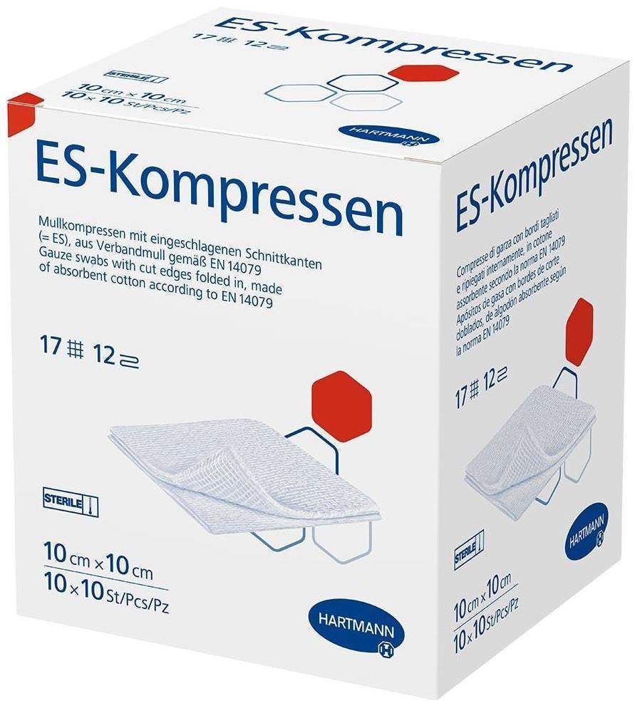 Es-Kompressen Steril 10 X 10 cm Grosspackung 10 X 10 Kompressen