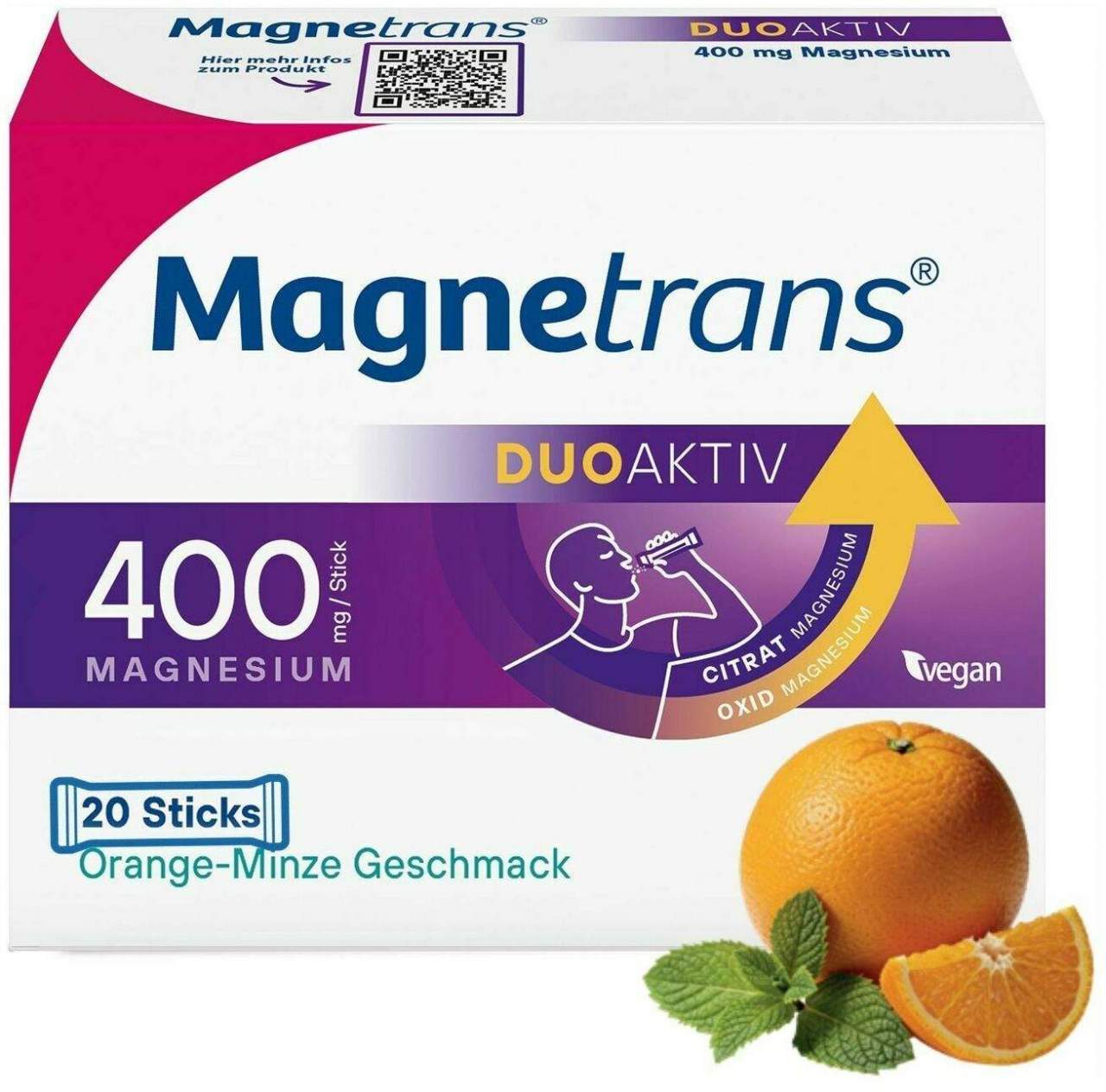 Magnetrans Duo Aktiv 400 mg 20 Sticks