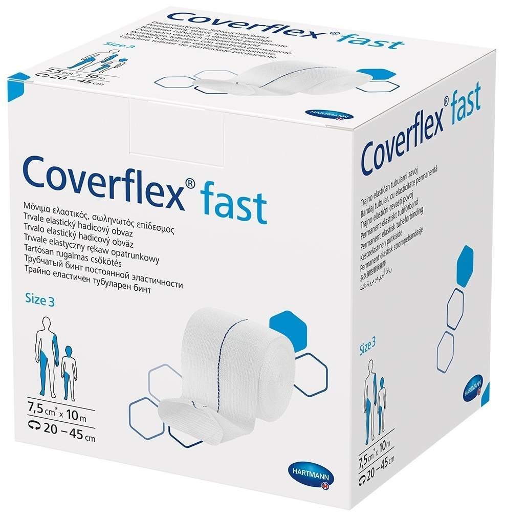 Coverflex Fast Schlauchverb. Gr.3 7,5 cm X 10 M Weiss 1 Stück