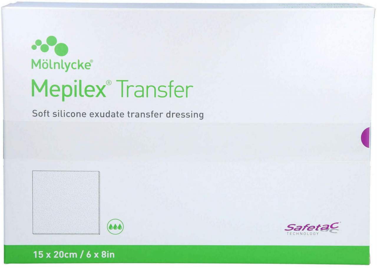 Mepilex Transfer Schaumverband 15 X 20 cm Steril 10 Stück