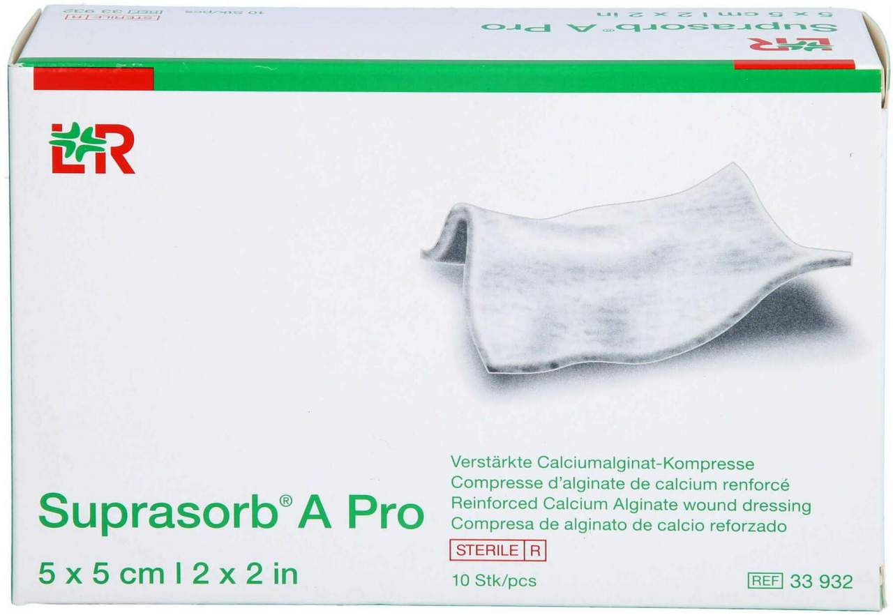Suprasorb A Pro Calciumalginat Kompressen 5x5 cm 10 Stück