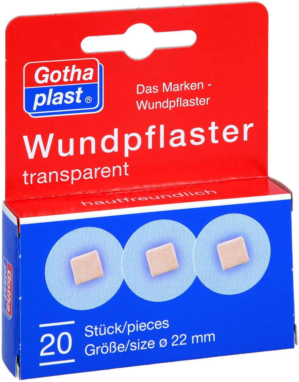 Gothaplast Wundpflaster 2,2 cm Transparent 20 Stück