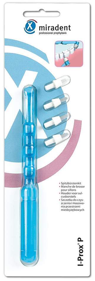 Miradent I-Prox Spitzbürsten - Kit Blau Transparent 4 Bürsten