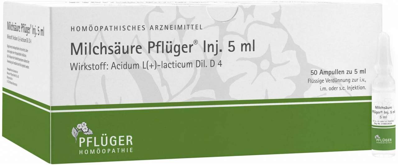 Milchsäure Pflüger Injektionslösung 50 Ampullen