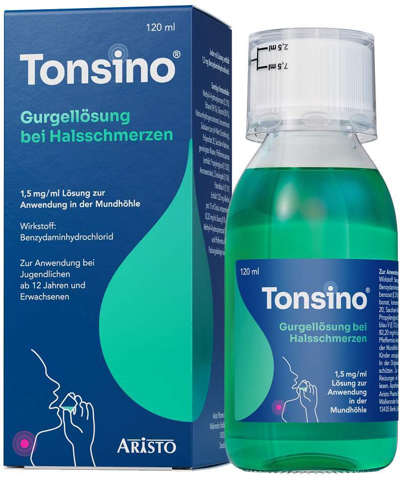 Tonsino Gurgellösung bei Halsschmerzen 120 ml