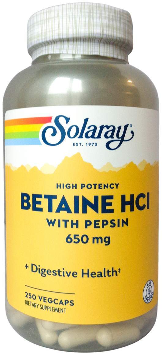 Betain Hcl 650 mg + Pepsin 250 Kapseln