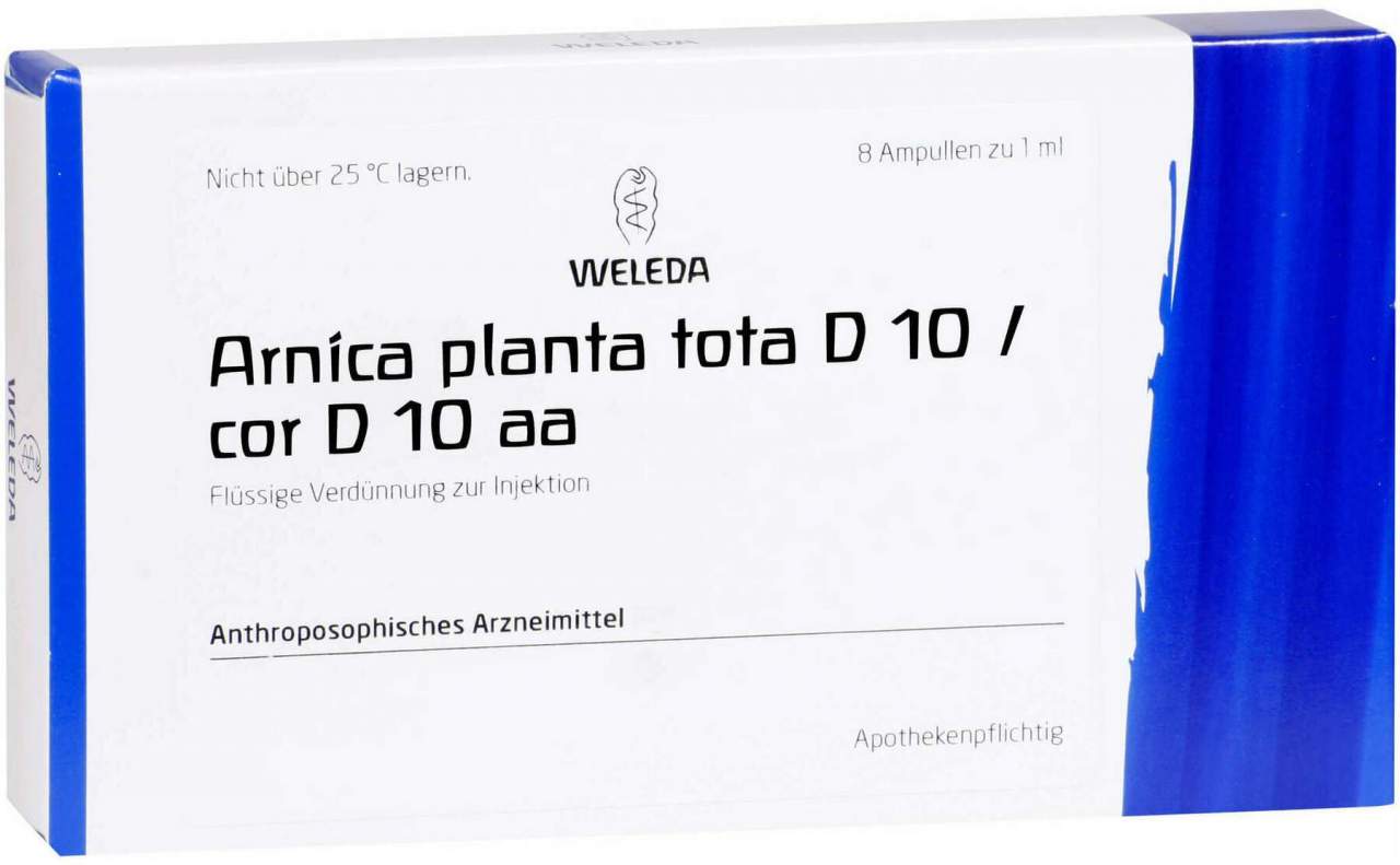 Weleda Arnica Planta Tota D10 - Cor D10 Aa 8 X 1 ml Ampullen