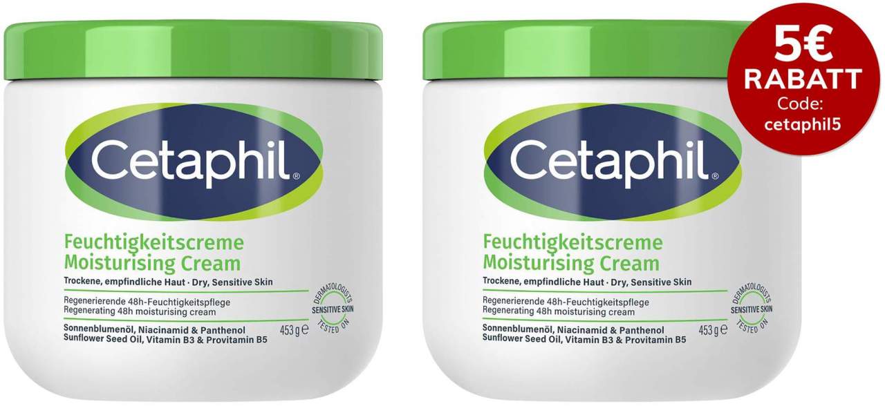 Cetaphil Feuchtigkeitscreme 2 x 453 g