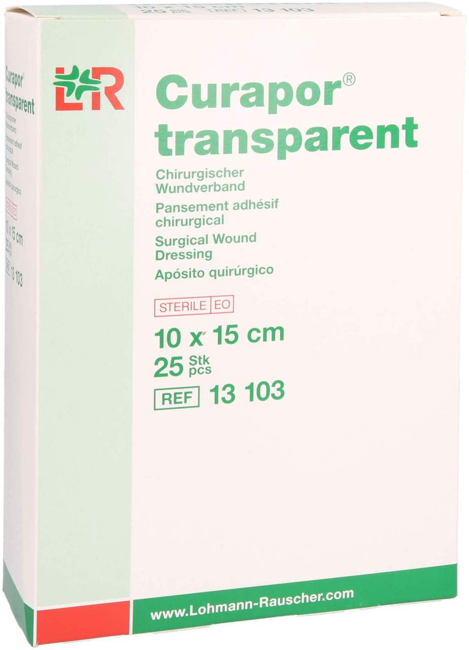 Curapor Wundverband Steril Transparent 10 X 15 cm 25 Stück