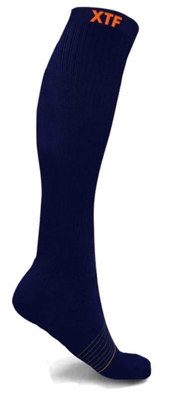 Stützende Kniestrümpfe, blau S-M Unisex, Gr.36-41