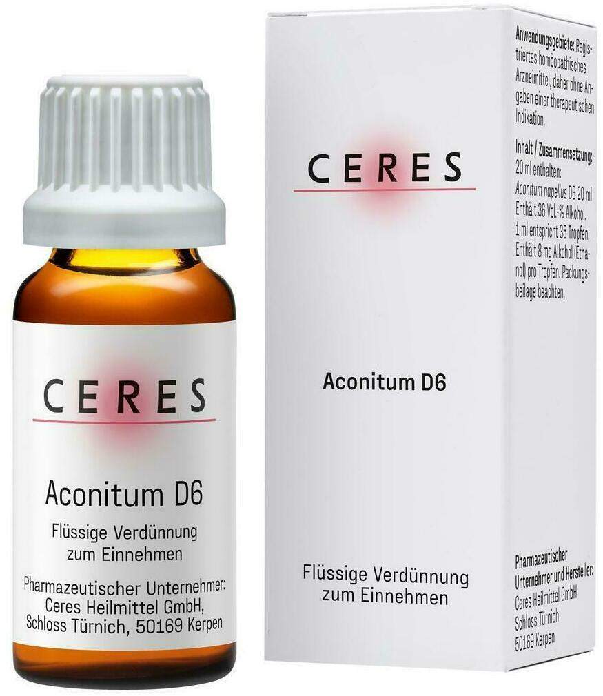 Ceres Aconitum D 6 Dilution 20 ml