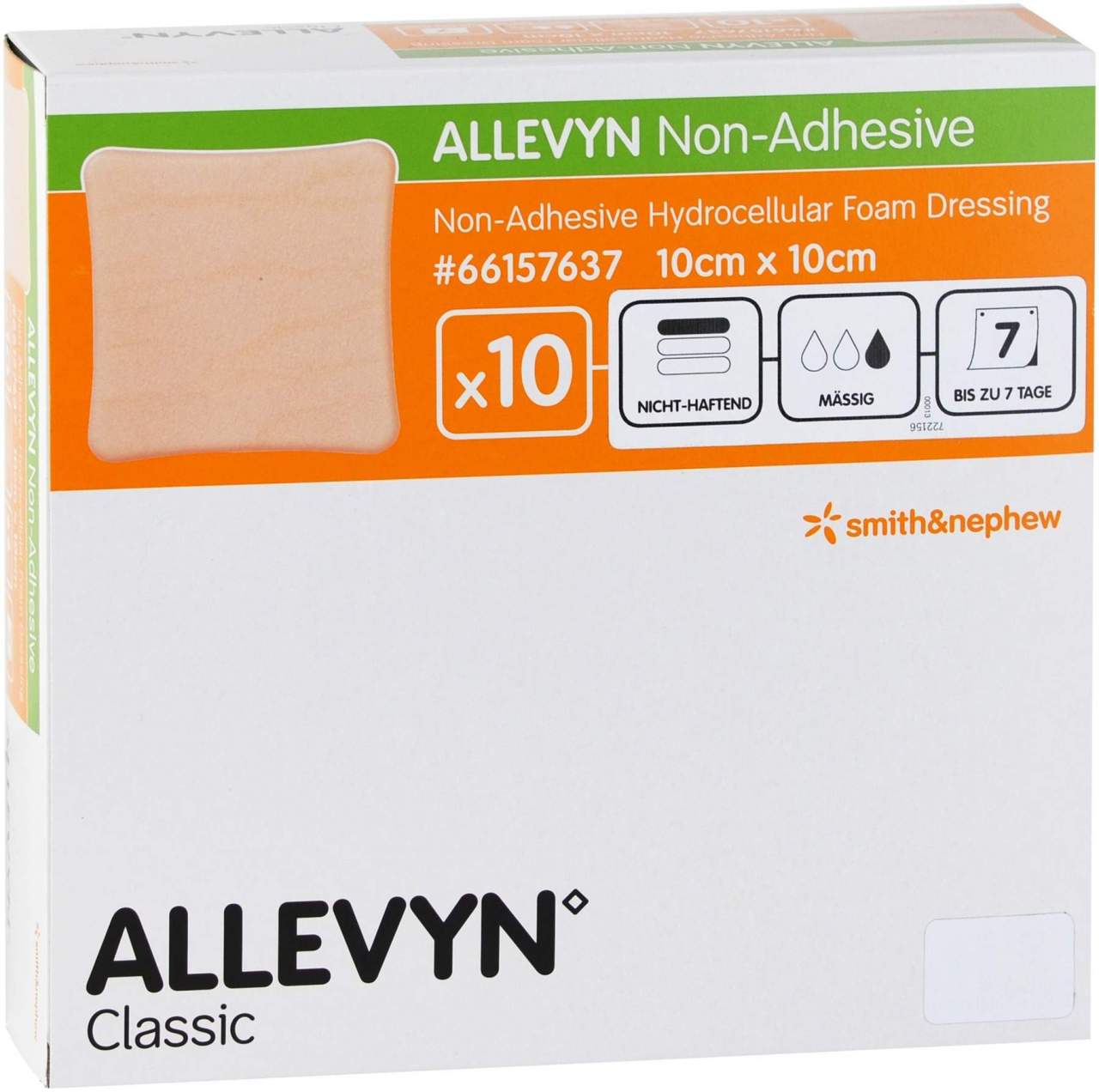 Allevyn Non Adhesive 10x10 cm Kompressen
