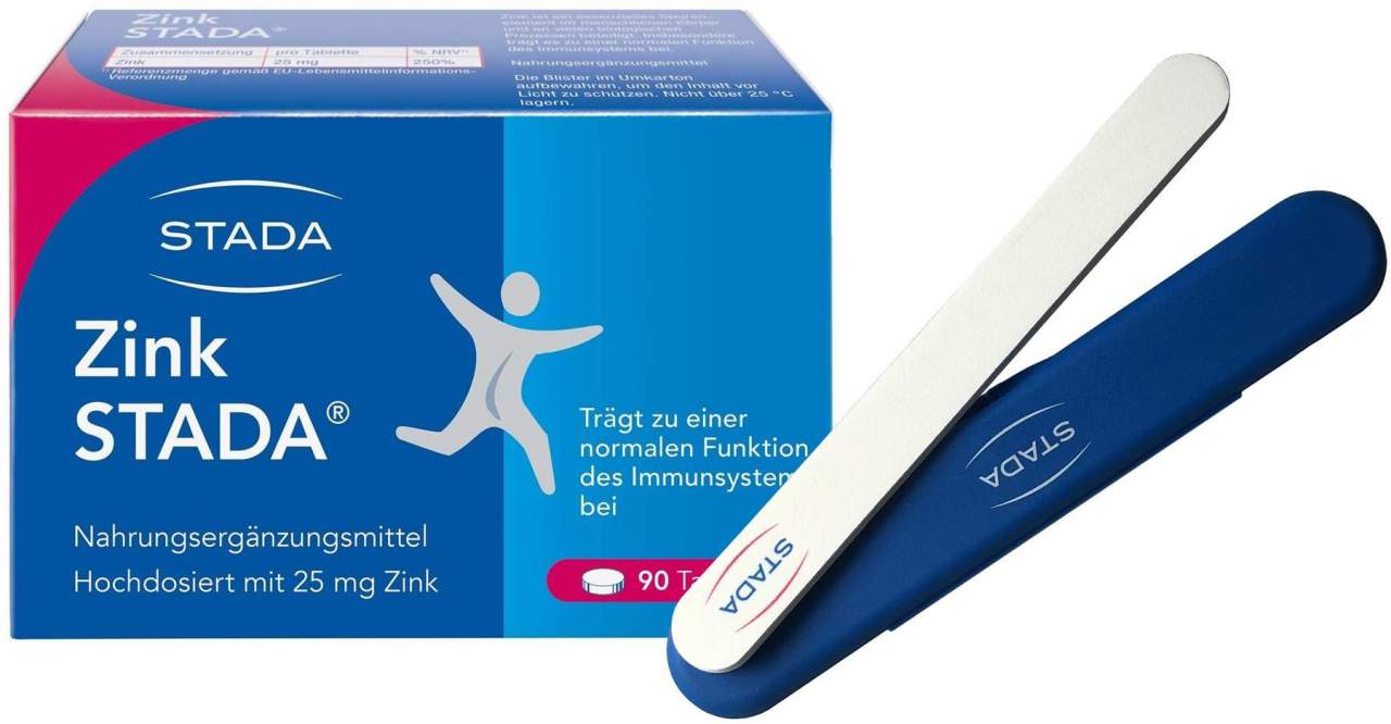 Zink STADA 25 mg 90 Tabletten + gratis Nagelpfeile