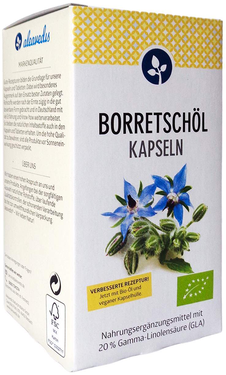 Borretschöl 500 mg Kapseln Bio Vegan 120 Stück