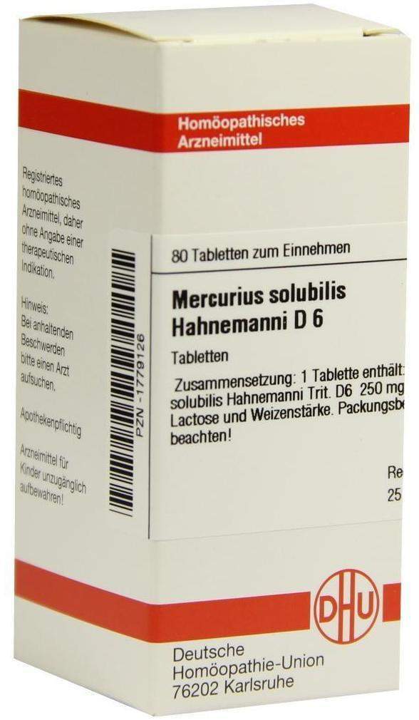 Dhu Mercurius Solubilis Hahnemanni D6 80 Tabletten