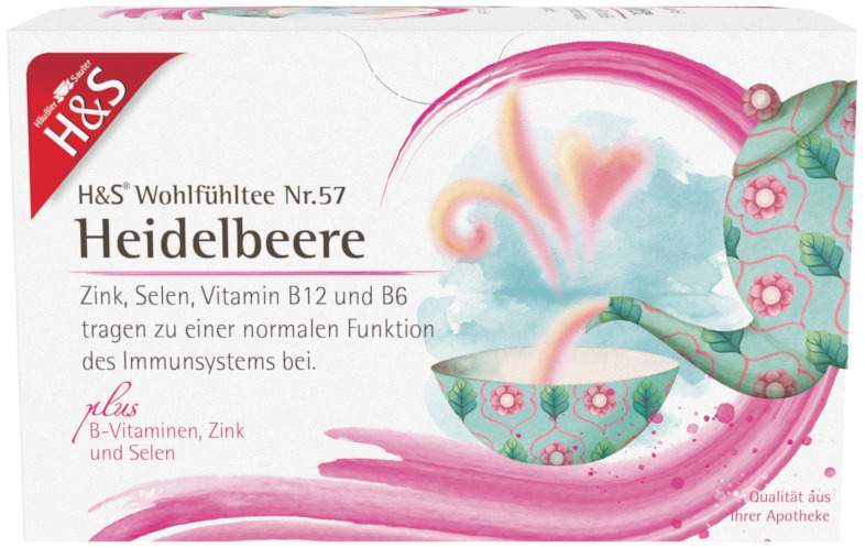 H&S Heidelbeere Mit B-Vitaminen Zink und Selen Fbtl. 20 X 2,5 G