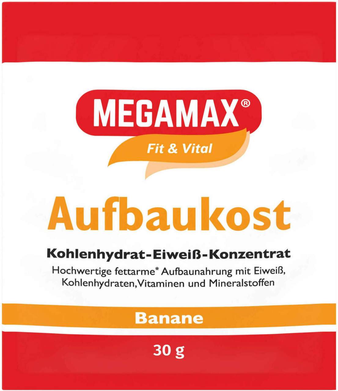 Megamax Aufbaukost Banane Pulver 30g