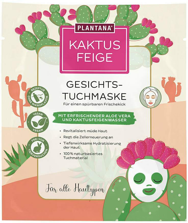 Plantana Kaktusfeige Gesichttuchmaske Mit Aloe Vera