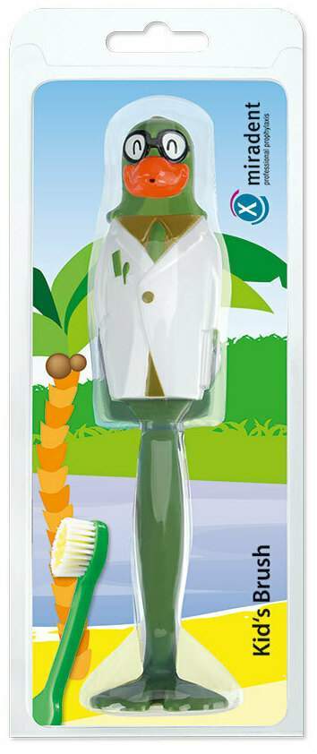 Miradent Kid s Brush Kinderzahnbürste Papagai Grün 1 Stück