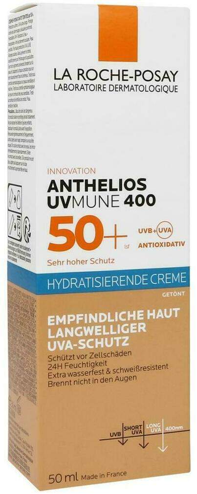 La Roche Posay Anthelios Hydratisierende getönte BB Creme UVMune 400LSF 50+ 50 ml + gratis Anthelios Anti-Pigment 15 ml - Bei Sonnenallergie