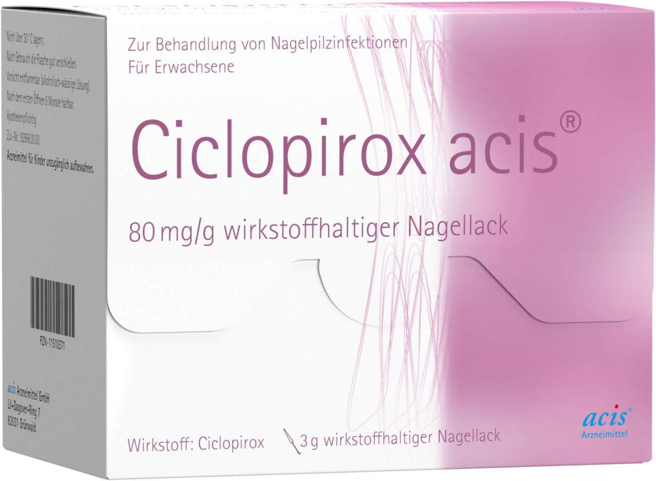 Ciclopirox Acis 80 mg Pro G Wirkstoffhaltiger Nagellack 3 G Lösung