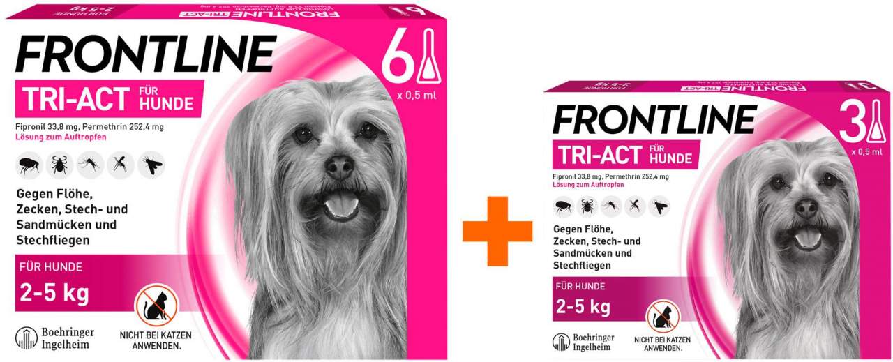 Frontline TRI-ACT Hund 2-5 kg 3 + 6 Pipetten