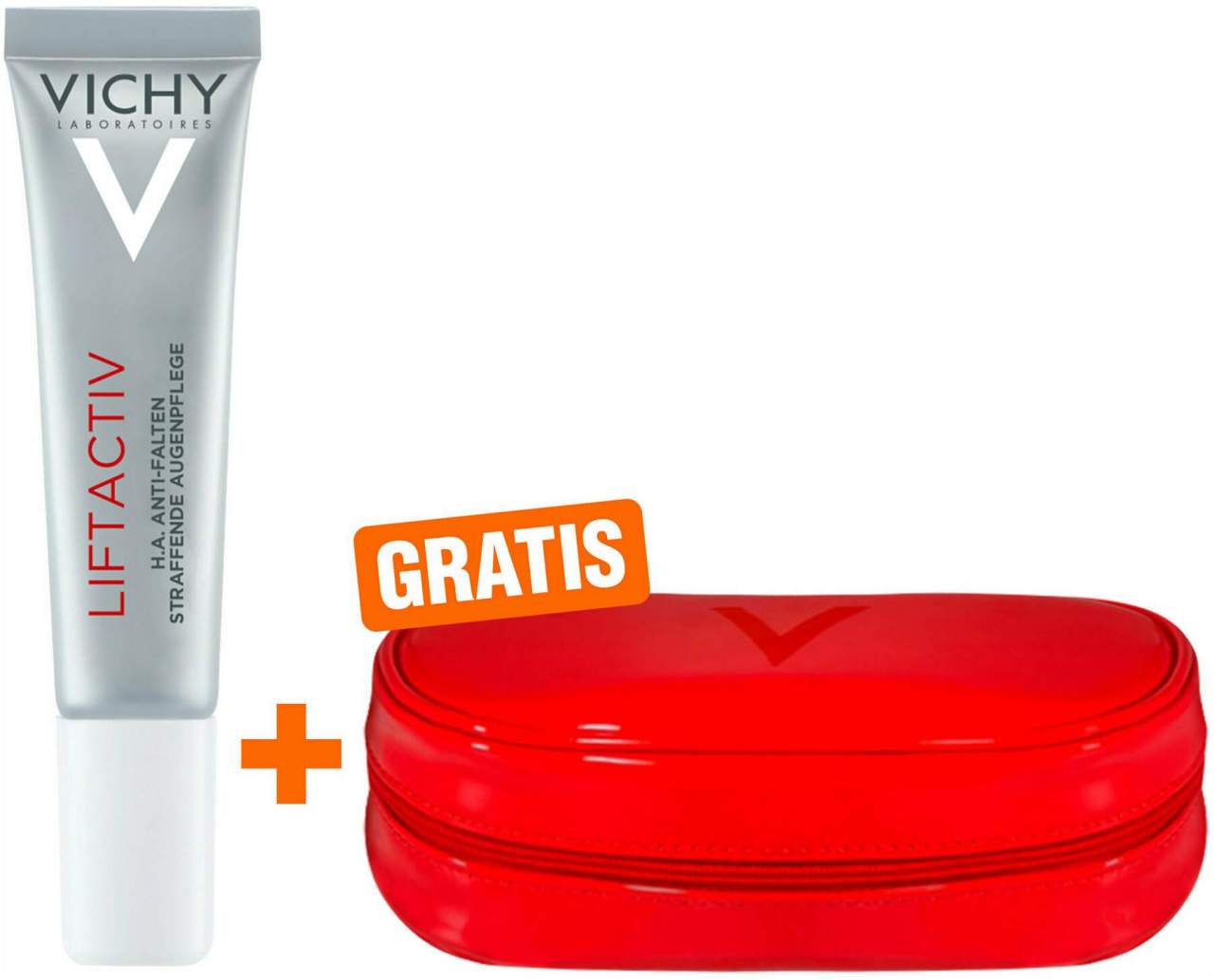 Vichy Liftactiv Augen Creme 15 ml + gratis Kosmetiktasche 1 Stück - Lifting für die Augenpartie