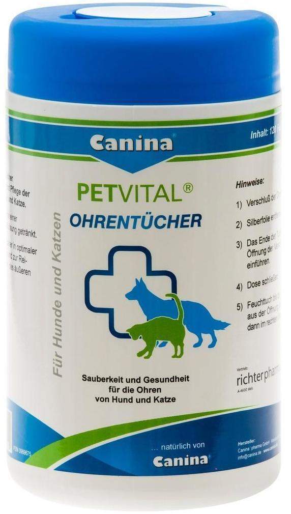 Petvital Feuchttücher Für Ohren 120 Tücher