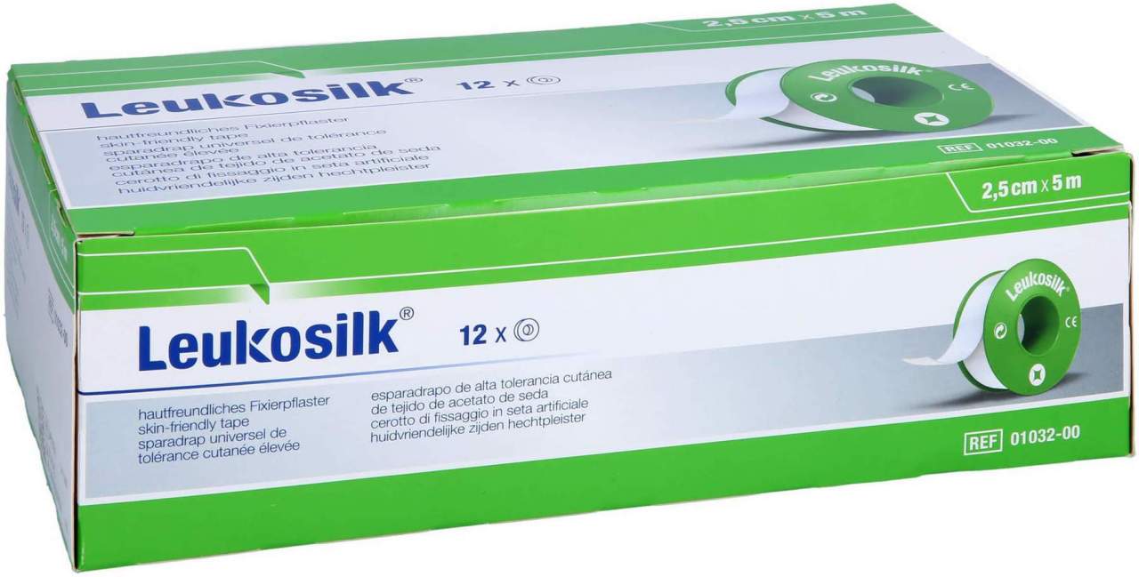 Leukosilk 2,5 cm X 5 M 12 Stück
