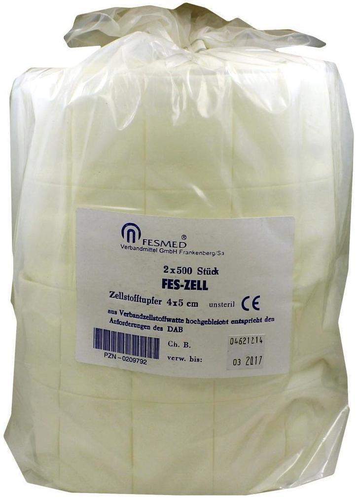 Zellstofftupfer Fes Zell 4 X 5 cm Hochgebleicht 2 X 500 Tupfer