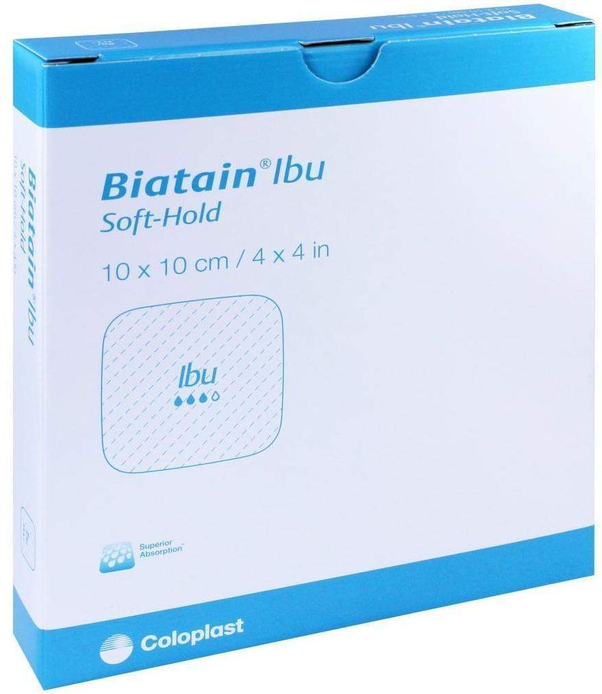 Biatain Ibu Schaumverband 10x10 cm Sanft Haftend
