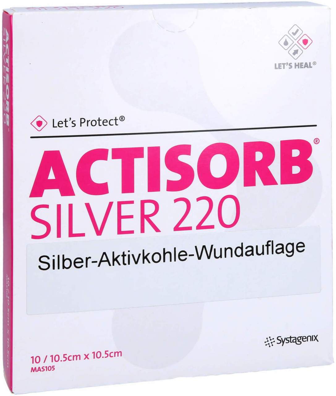 Actisorb 220 Silver 10,5 X 10,5 cm Steril Kompressen 10 Stk