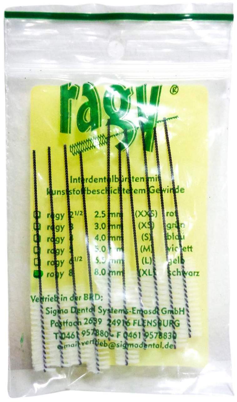 Ragy Interdentalbürsten 8 Schwarz