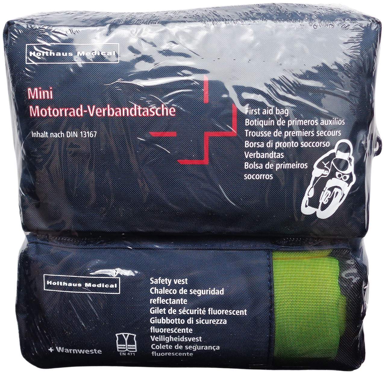Verbandtasche Motorrad Mini D13167+warnweste
