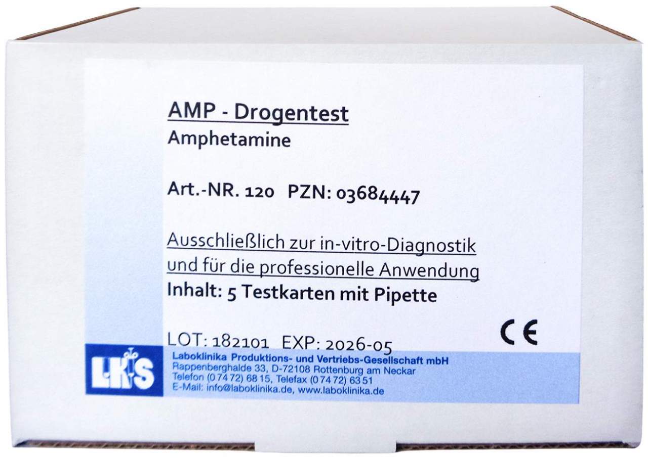 Drogentest Amphetamin Single Test Card Urin Lks