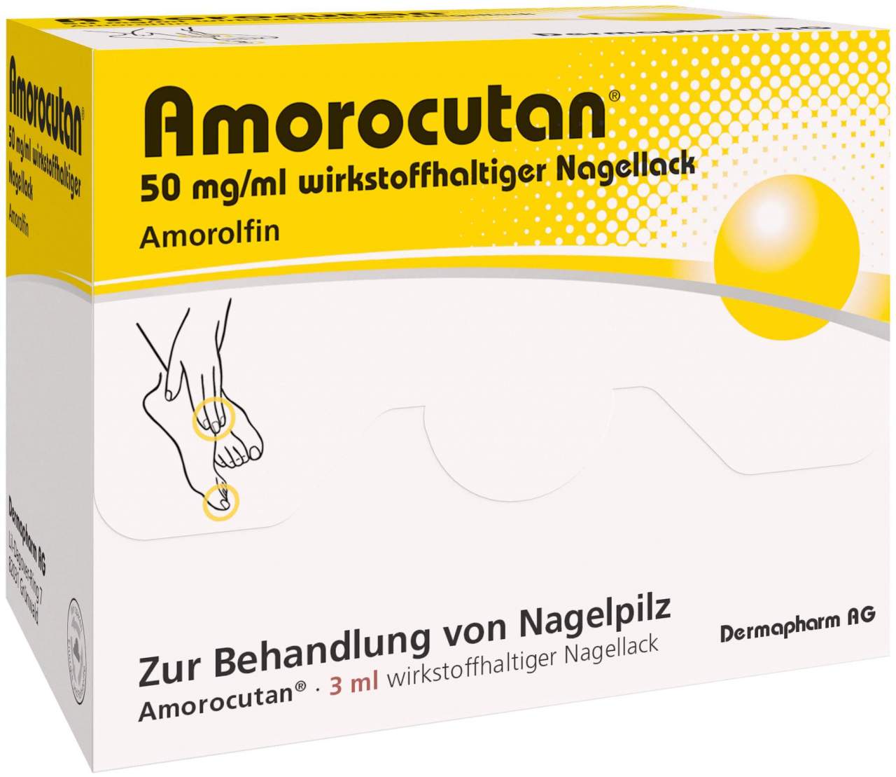 Amorocutan 50 mg Pro ml Wirkstoffhaltiger Nagellack 3 ml Lösung