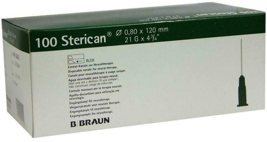 Sterican Kanülen 21 G X 4 3°4 0,8 X 120 mm 100 Kanülen