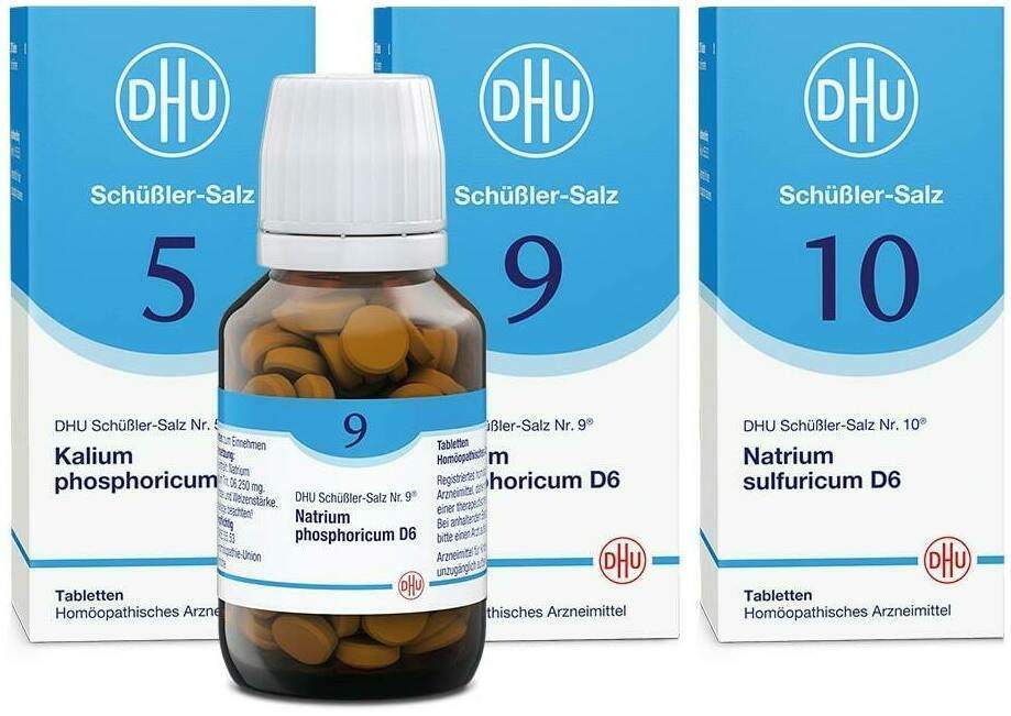 DHU Schüßler-Salze Kur mit dem Mineralsalz des Stoffwechsels Nr. 5+9+10 3 x 80 Tabletten