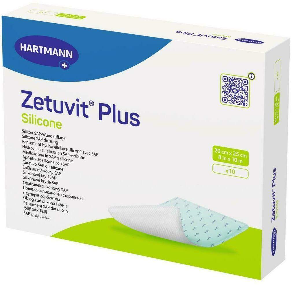 Zetuvit Plus Silicone Steril 20x25 cm