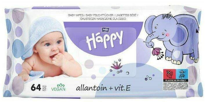Bella Happy Baby Feuchttücher Allantoin & Vit.E 64 Stück