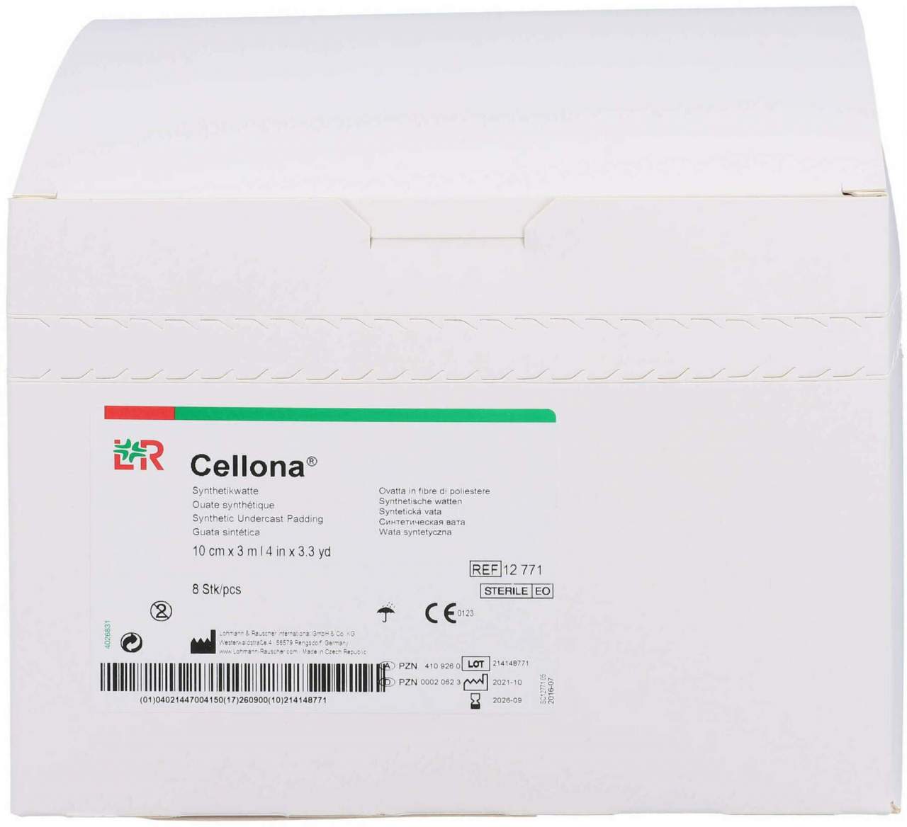 Cellona Synthetikwatte Steril 10 cm X 3 M 8 Stück