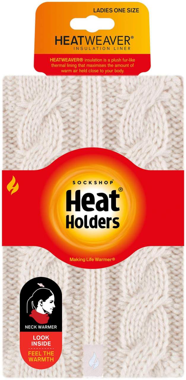 Heat Holders Thermo-Halswärmer mit Zopfmuster 1 Stück Beige