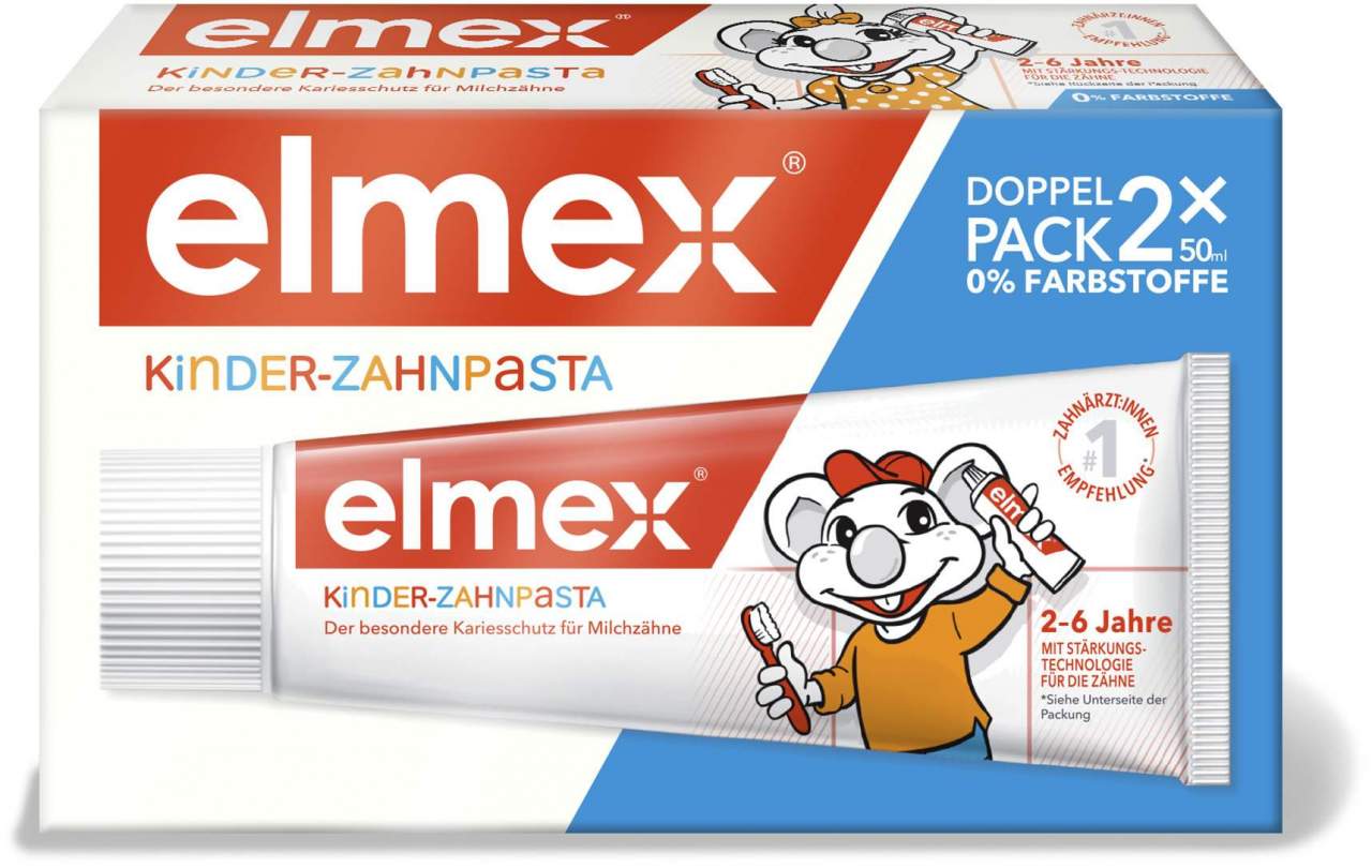 ELMEX Kinderzahnpasta 2-6 Jahre 2 x 50 ml Zahnpasta