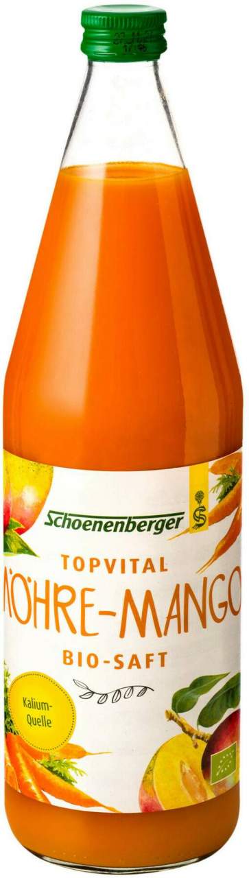 Schoenenberger Topvital Möhre Mango Bio 750 ml Saft