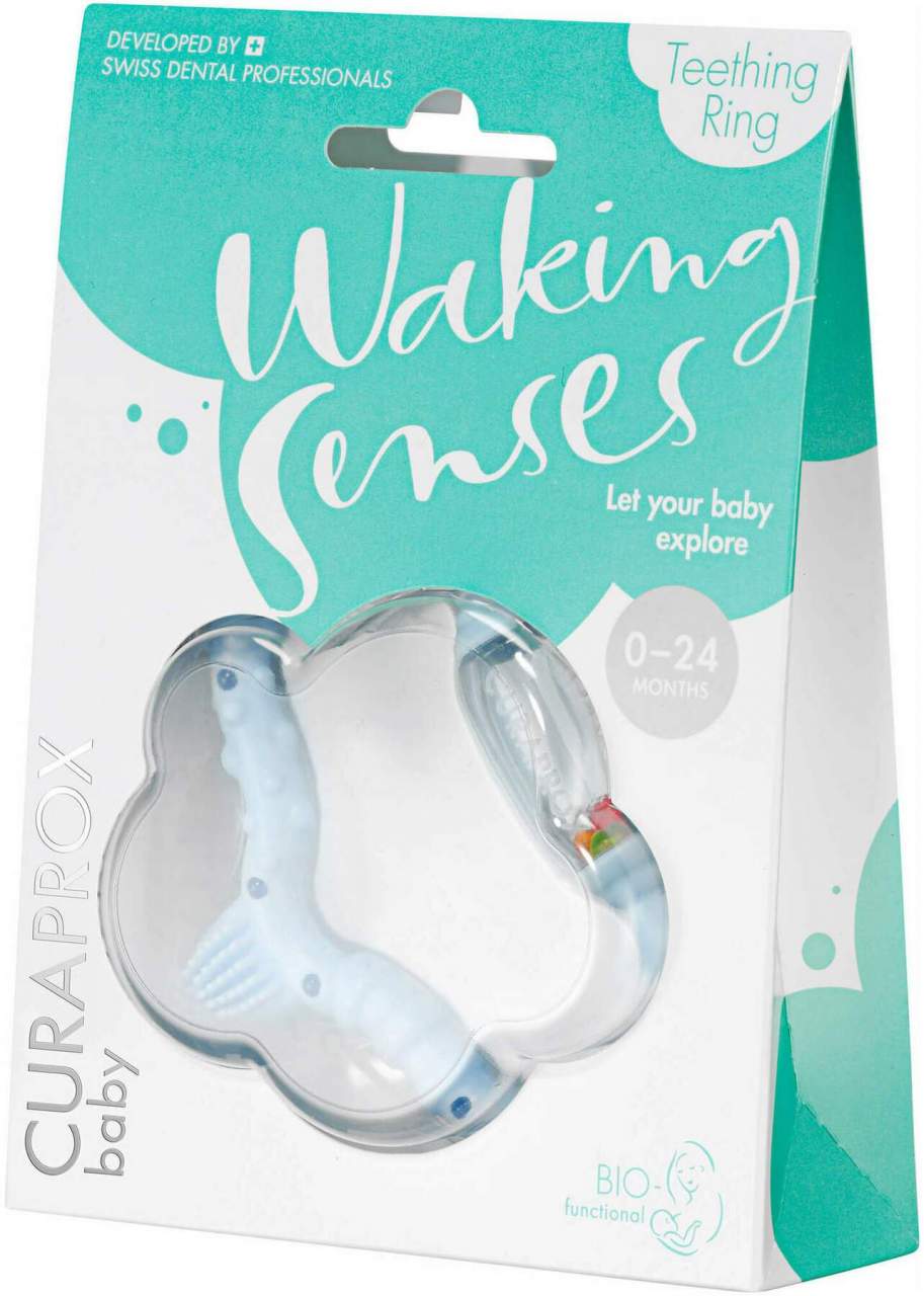 Curaprox Baby Beißring 0-24 Mon.Blau