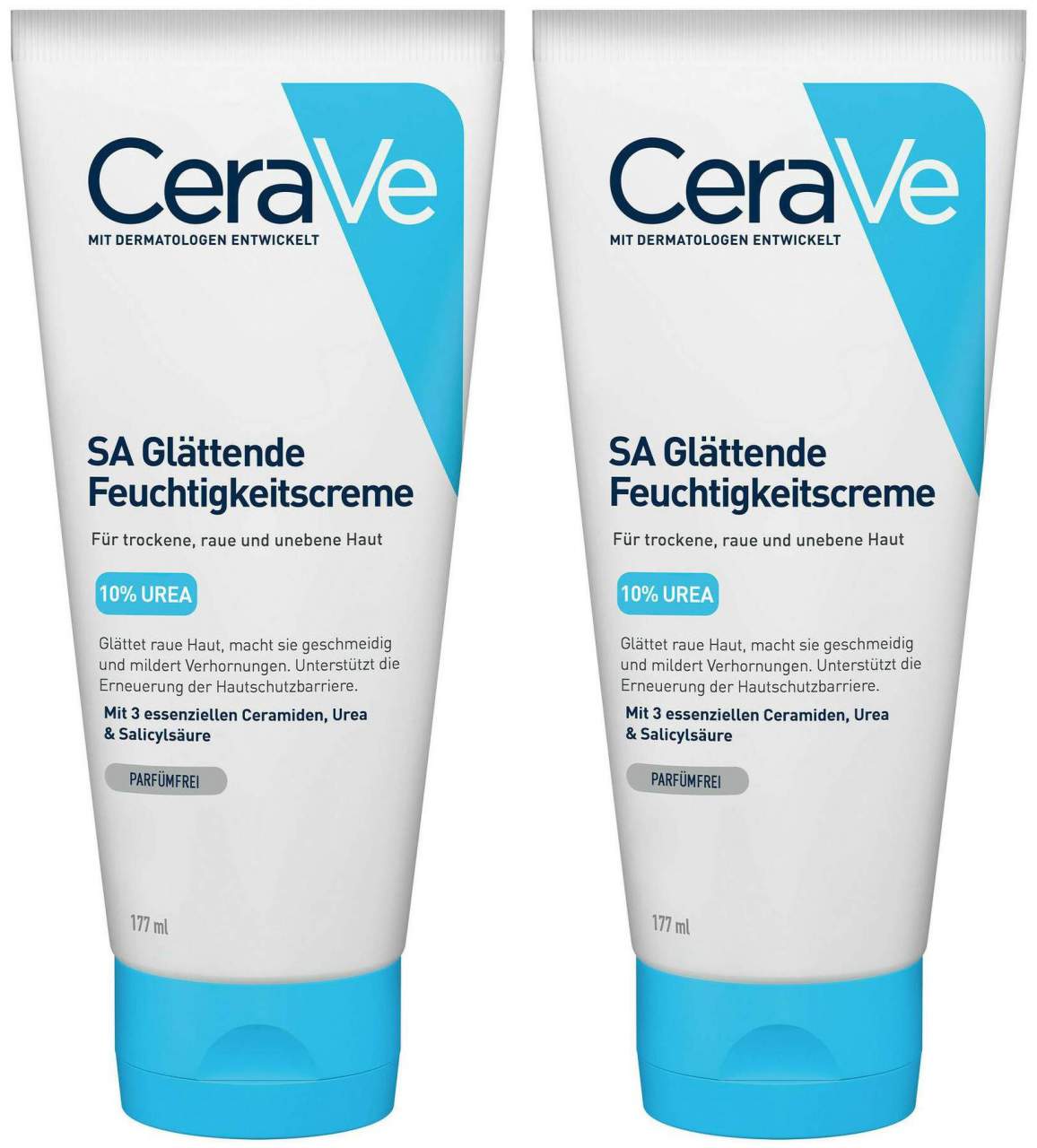 CeraVe SA Urea Glättende Feuchtigkeitscreme 2 x 177 ml