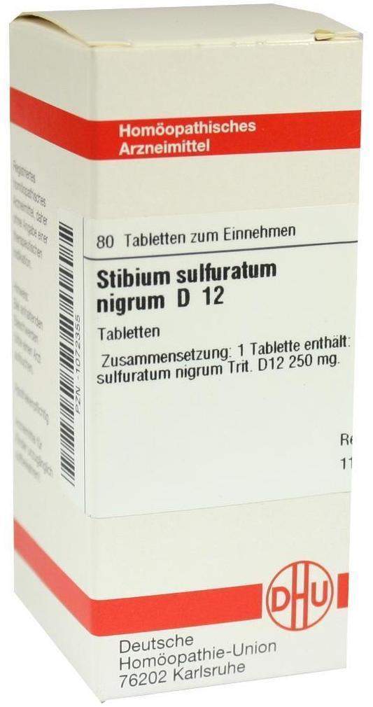 Dhu Stibium Sulfuricum Nigrum D12 80 Tabletten