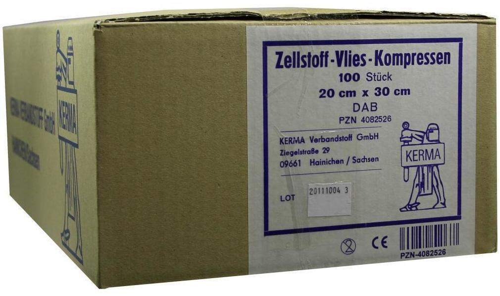 Zellstoff Vlies Kompressen 20x30cm Unsteril 100 Kompressen